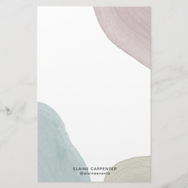 Modern Serenity | Personalised Stationery Paper (Front)