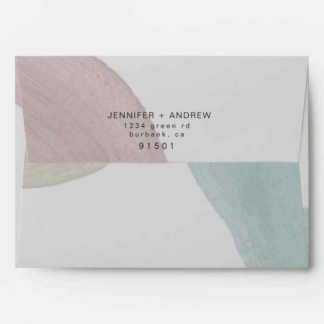 Modern Serenity | Pre-Addressed Wedding Envelope (Back (Top Flap))
