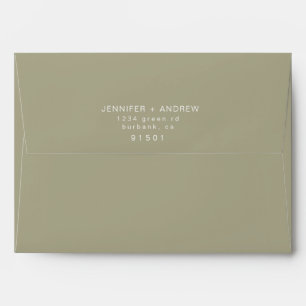 Modern Serenity   Pre-Addressed Wedding Envelope