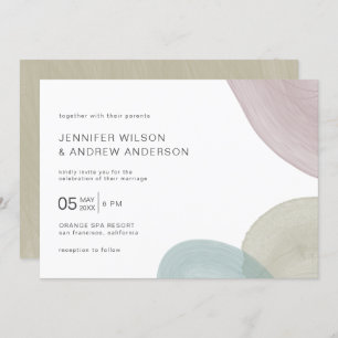 Modern Serenity   Wedding  Invitation