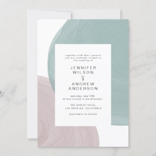 Modern Serenity   Wedding Invitation