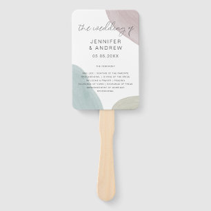 Modern Serenity   Wedding Program Hand Fan