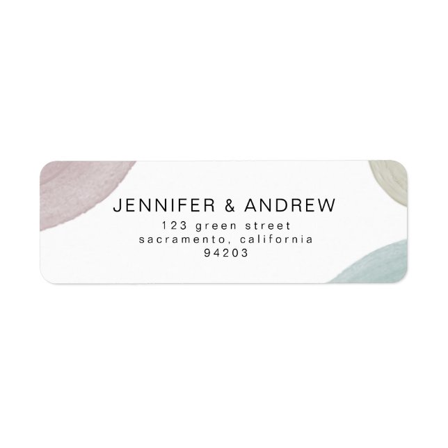 Modern Serenity | Wedding Return Address Label (Front)