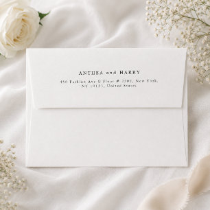 Modern Serif Wedding Return Address Envelopes