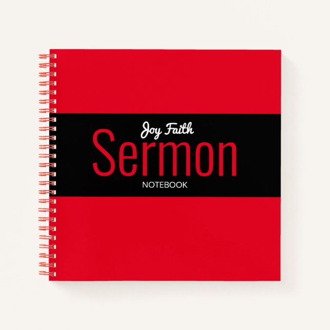 Modern Sermon Notebook (Front)