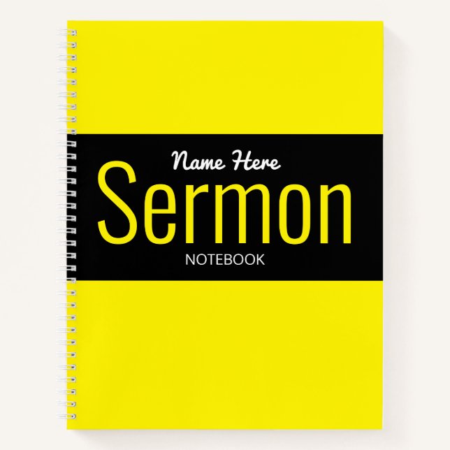 Modern Sermon Notebook (Front)