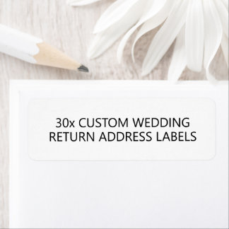 Modern Set of 30 Custom Wedding Return Address