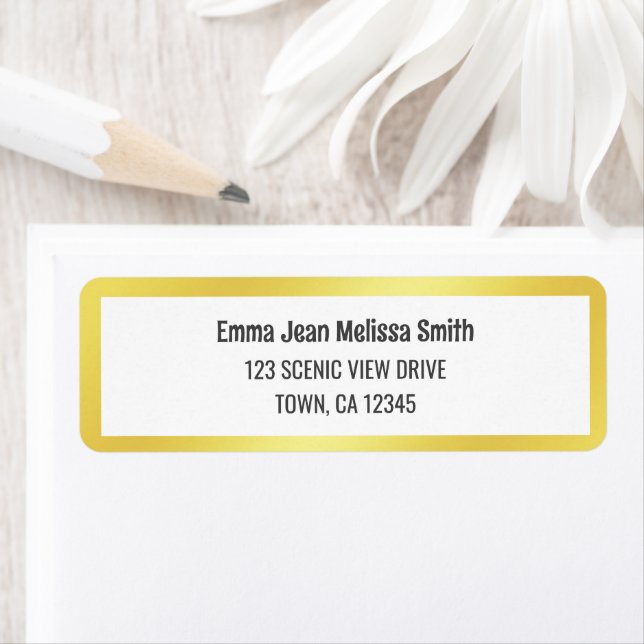 Modern Seventies Vibe Golden Frame Address  (Insitu)