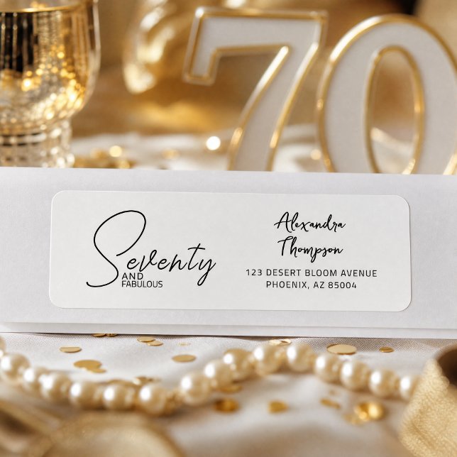Modern Seventy and Fabulous Bold 70th Birthday (Creator Uploaded)