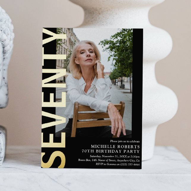 Modern SEVENTY Photo 70th Birthday Party (Creator Uploaded)