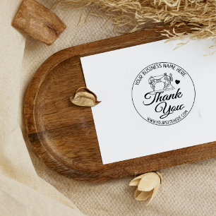 Modern Sewing Business Thank You  Rubber Stamp