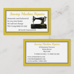 Modern Sewing Machine Repairs Business Card