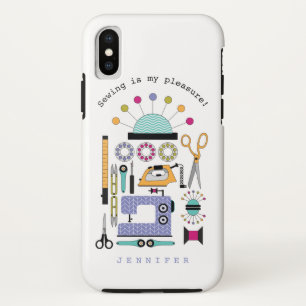 Modern Sewing Supplies and Tools Pattern Case-Mate iPhone Case
