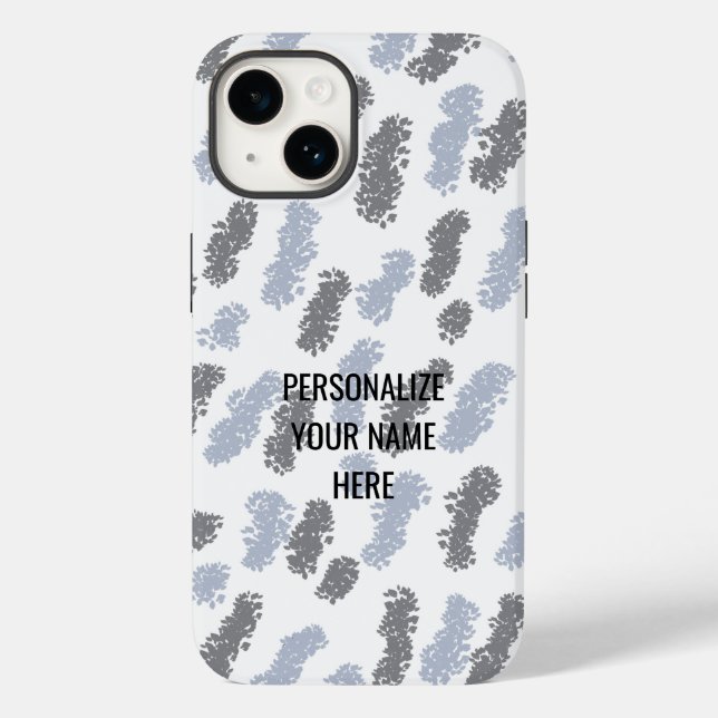 Modern Shades of Grey Abstract Design Case-Mate iPhone Case (Back)