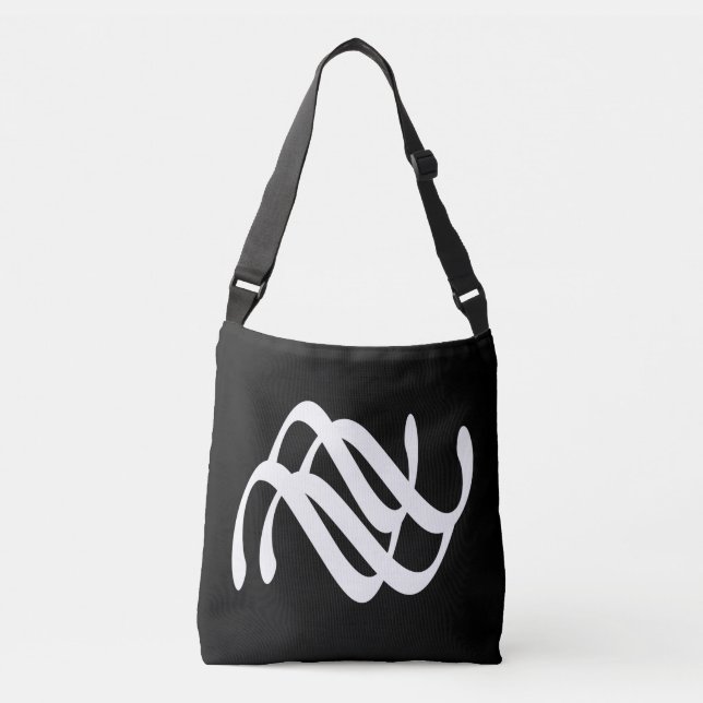 modern shapes abstract line art  crossbody bag (Front)