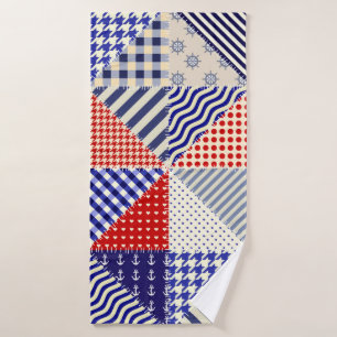 Modern shapes and geometric seamless pattern in sc bath towel