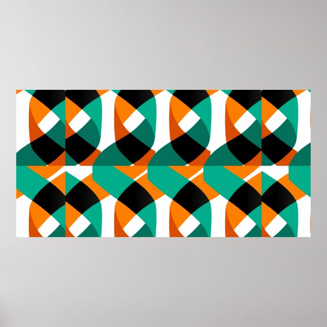 Modern shapes and geometric seamless pattern in sc poster (Front)