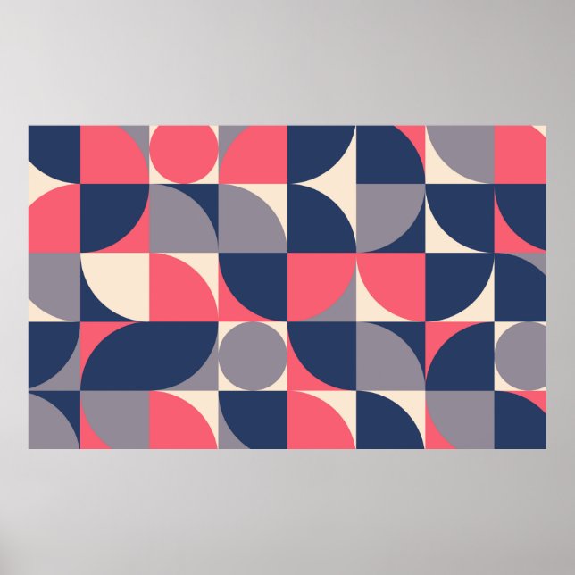 Modern shapes and geometric seamless pattern in sc poster (Front)