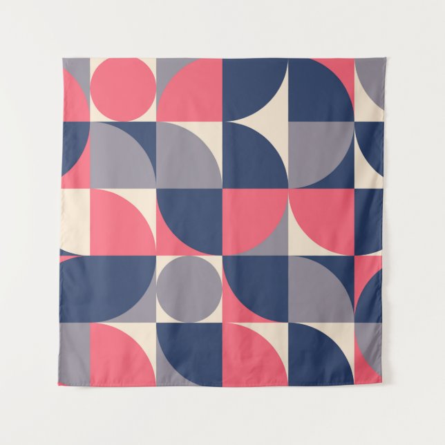 Modern shapes and geometric seamless pattern in sc tapestry (Front)