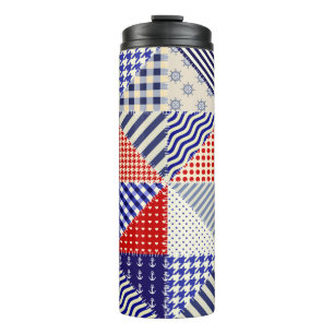 Modern shapes and geometric seamless pattern in sc thermal tumbler