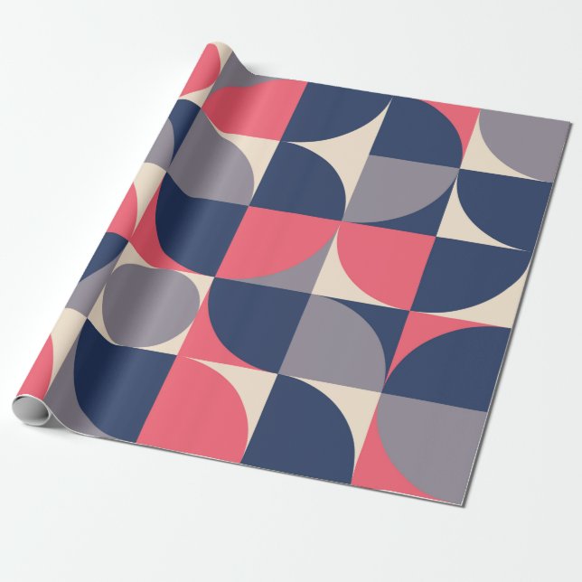 Modern shapes and geometric seamless pattern in sc wrapping paper (Unrolled)