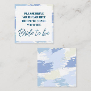 Modern Share a Recipe Cloud Nine Bridal Shower Enclosure Card