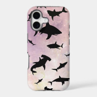 Modern shark fish jaws whale under the sea galaxy