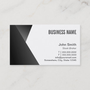 Modern Sharp Stock Broker Business Card