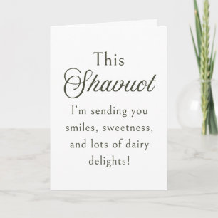Modern Shavuot Greeting Card - Dairy Delights, Joy