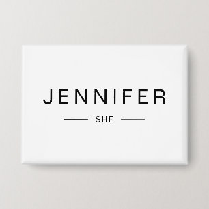 Modern SHE Inspired Personalized Name Button