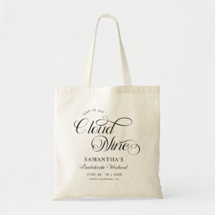 Modern She Is On Cloud 9 Bachelorette Weekend Tote Bag