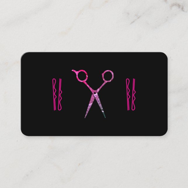 Modern Shears / Hair Pins Appointment Card (Front)
