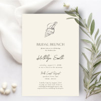 Modern Shell Beach Ocean Wedding Bridal Brunch