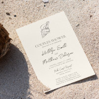 Modern Shell Beach Ocean Wedding Couples Shower