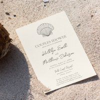 Modern Shell Beach Ocean Wedding Couples Shower