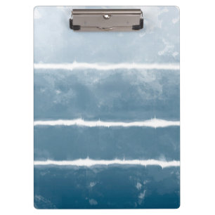 Modern Shibori Ombre Retro Tie Dye Hippie Indigo   Clipboard
