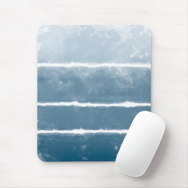 Modern Shibori Ombre Retro Tie Dye Hippie Indigo   Mouse Pad (With Mouse)