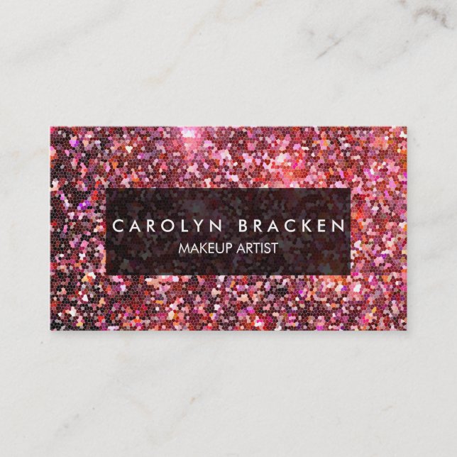 Modern Shimmering Pattern Business Card (Front)