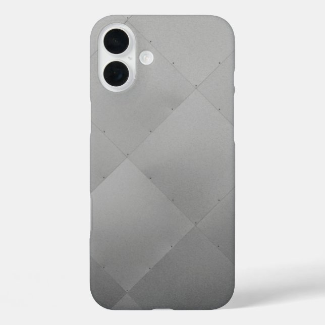 Modern Shiny Chequered Metal Grey Case-Mate iPhone Case (Back)
