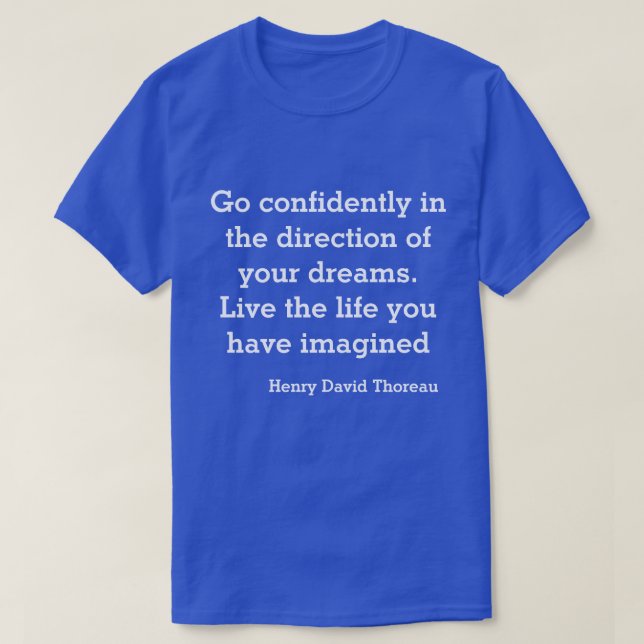 modern shirt Henry David Thoreau quotes word (Design Front)