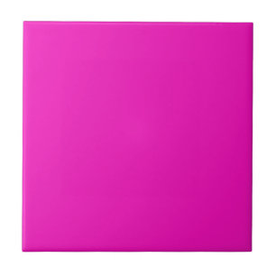 Modern Shocking Pink Solid Colour   Deep Pink Tile