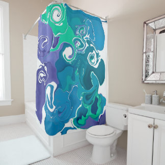 Modern shower curtain