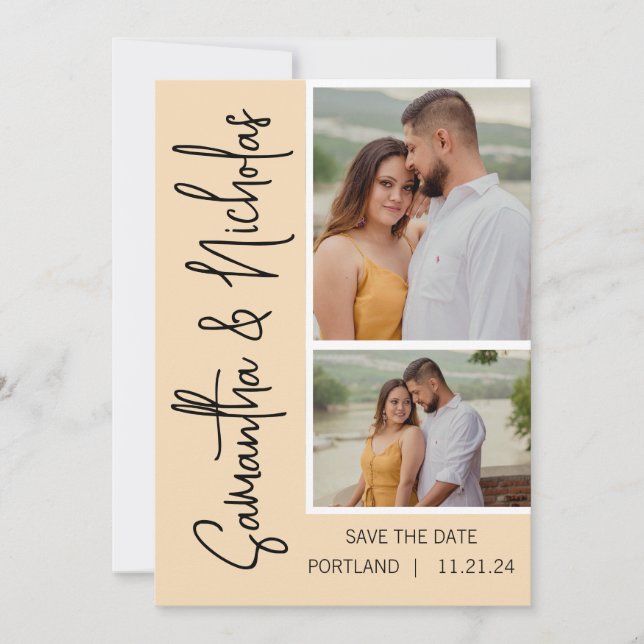 Modern Signature Save The Date  (Front)