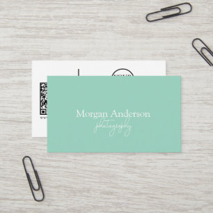 Modern Signature Script QR Code Social Business Card