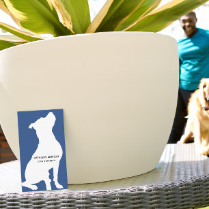 Modern Silhouette Dog Trainer Business Card