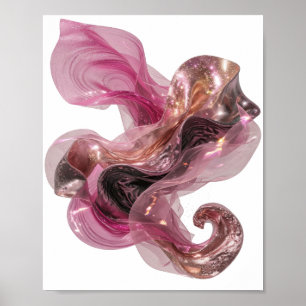 Modern Silver ABSTRACT ART Art Print