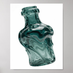 Modern Silver ABSTRACT ART Graphic Design v2 Poster