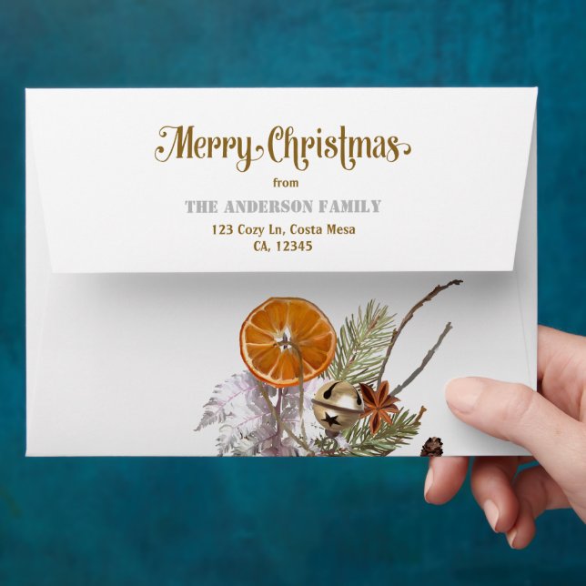 Modern Silver and Orange Envelope Pre-addressed (Hand)