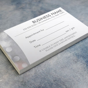 Modern Silver Appointment Business Card