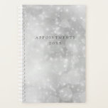 Modern Silver Bokeh Planner<br><div class="desc">Modern silver and white sparkling bokeh lights, personalised planner. Text colour and font style can be customised.</div>